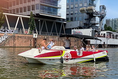Party boat in Frankfurt am Main